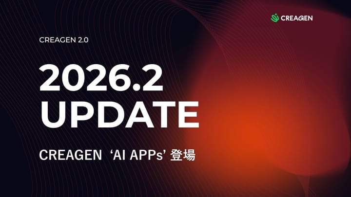 CREAGENアップデート | 「販売特化」マーケティングコンテンツ生成のための「AIアプリ」機能リリース